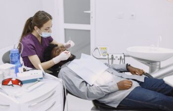 dentist performing an exam