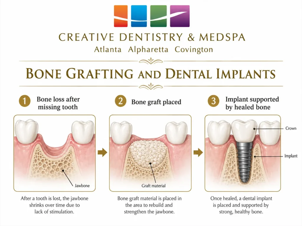 Bone Grafting and Dental Implants Diagram for Covington GA
